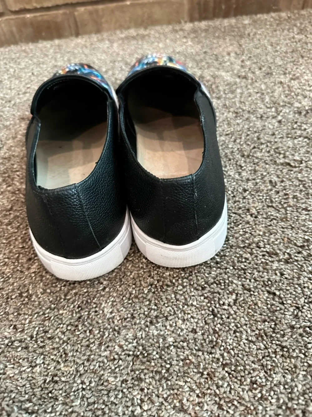 Robert Graham Happy Arts Skull Leather Slip On Sneakers 9.5 Artistic Grunge